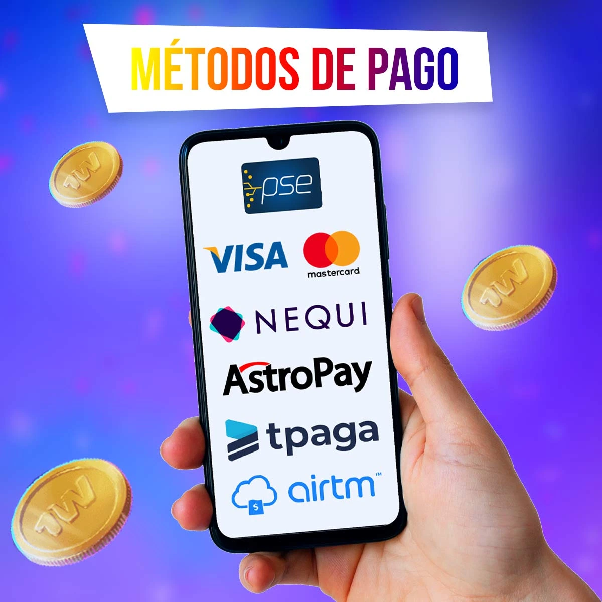 Todos los métodos de pago disponibles para 1Win Plinko en Colombia