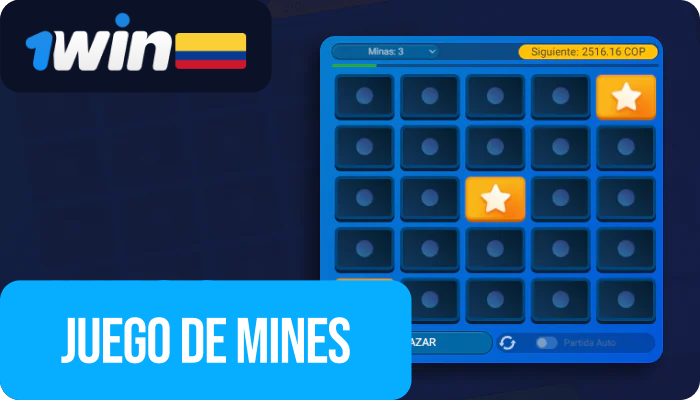 Mines juego en 1win Colombia