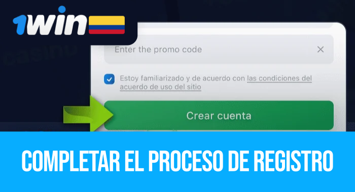 Completa el proceso de registro en 1Win Colombia